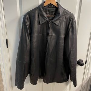 Mens Black Leather Coat